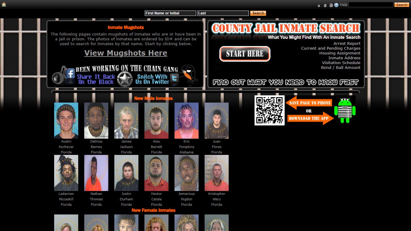 Recent Arrest Mugshots And Inmate Search